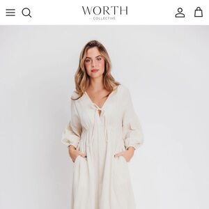 Worth Collective Cream Maxi Dress